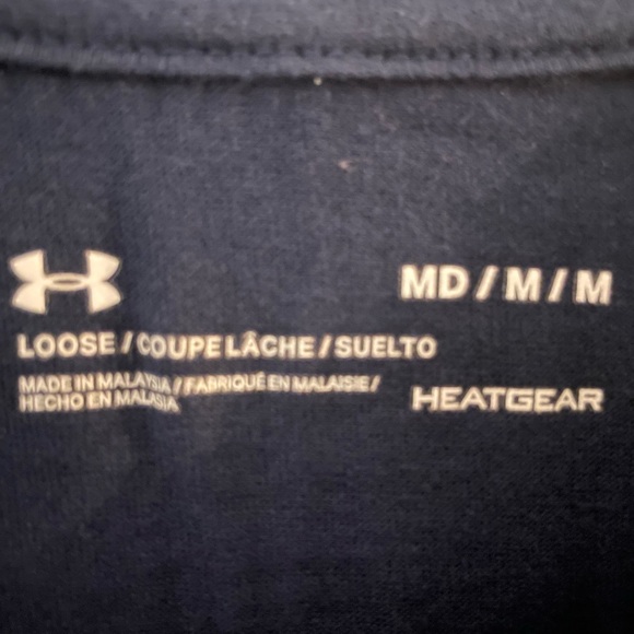 Under Armour Men’s Pocket T-Shirt - Navy Blue - Medium - Picture 5 of 5